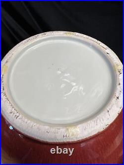 0163 Large Antique Chinese Oxblood Sang De Boeuf Glaze Porcelain Vase 12 1/2