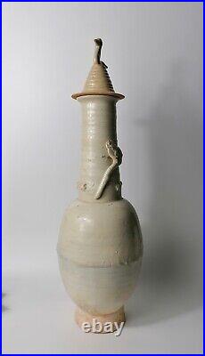 10th century Song dynasty Chinese Large white glazed hunping vase