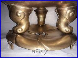 19 th Chinese large gilt bronze incense burner with vases