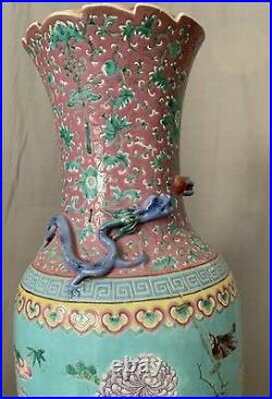 19th Century Large Chinese Canton Vase Repaired