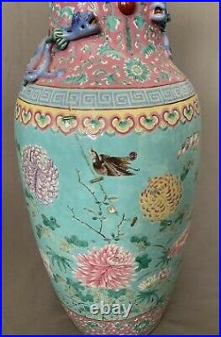 19th Century Large Chinese Canton Vase Repaired