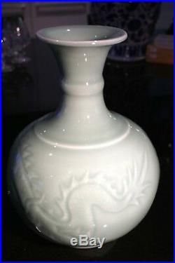 A Beautiful Large Chinese Celadon Dragon Vase