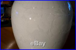 A Beautiful Very Large Chinese White Celadon Vase
