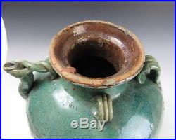 A Chinese Antique Ceramic Large Jar Pot Vase Green Glazed