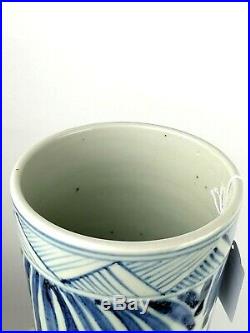 A Chinese blue white vase, very large and very heavy