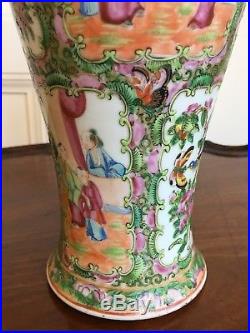 A Large 19th Century Chinese Famille Rose Porcelain Vase And Cover. 34cm High