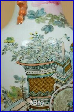 A Large Chinese Famille Rose Porcelain Vase. Signed And Marked