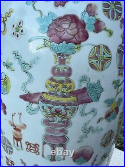A Large Chinese Famille Rose'hundred Antiques' Vase, 19th Century