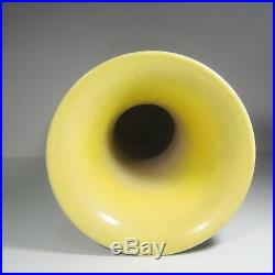 A Large Chinese Yellow Ground Blue and White'YenYen' Vase