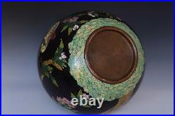 A Large Late Qing Dynasty Antique Chinese Cloisonne Peach Vase
