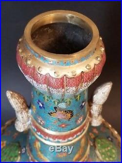 A Large and Impressive Chinese Cloisonne Enamel Vase