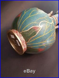 A Large and Impressive Chinese Cloisonne Enamel Vase