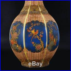 A Pair Of Large Chinese Rare Old Porcelain Landscape Vases Marked Yongzheng
