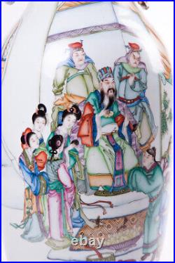 Antique 19th Chinese Rare Large story vase FAMILLE ROSE 57.5 cm