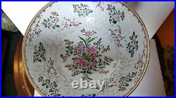 Antique Armorial export french Samson large bowl only in 19th century