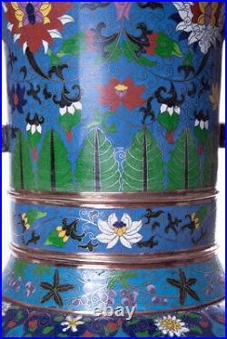 Antique Chinese 19th Original Extra large vase cloisonne 68 cm