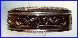 Antique Chinese Finely Carved Hardwood Lid For A Large Ginger Jar Or Vase