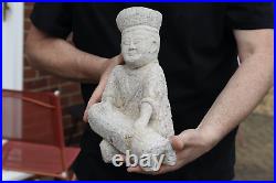 Antique Chinese Ming Dynasty 1368-1644 or Earlier, Carved Stone Musician Large
