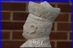 Antique Chinese Ming Dynasty 1368-1644 or Earlier, Carved Stone Musician Large