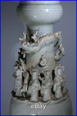 Antique Chinese Qingbai Glazed Large Funerary Vase Song Dynasty
