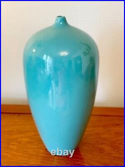 Antique Chinese Turquoise Celadon Vase Porcelain Large Oriental 15 Ins Tall