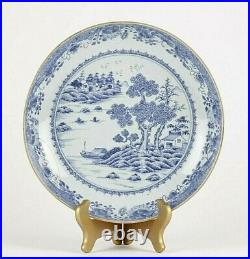 Antique Chinese plate, 18th century large export porcelain, shallow bowl