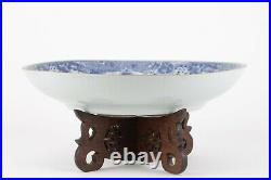 Antique Chinese plate, 18th century large export porcelain, shallow bowl