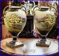 Antique Japanese Highly Decorated Vases. Large & Impressive