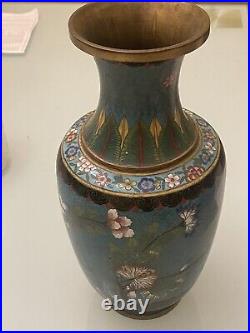 Antique Large 13 Late Qing Period Chinese Cloisonne Bronze vase