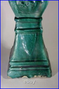 Antique Large Green Glazed Chinese Gu Vase