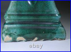 Antique Large Green Glazed Chinese Gu Vase