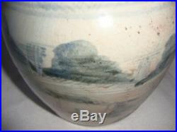 Antique Large Hand Painted Korean Ginger Jar Vase Pot