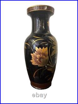 Antique Large Handpainted Gorgeous Oriental Vase Stamped To Base