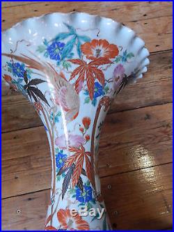 Antique Oriental Porcelain Vase Chinese Extra Large Floral Birds Paradise 76cm
