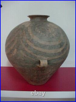 CHINESE ANCIENT YANGSHAO CULTURE LARGE 15 POTTERY STORAGE JAR VESSEL 2500 years