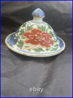 Chinese 17th c Shunzhi Large Vase Lid 1644-1661