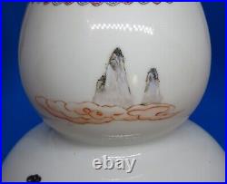 Chinese Cantonese vintage Victorian oriental antique large gourd vase A