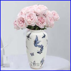 Chinese Ceramic Vase Large Smooth Handmade Vintage Wide Mouth Porcelain