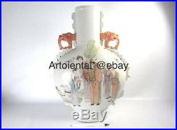 Chinese Large Republican Qianjiang Porcelain Vase Signed By Wang Youtang