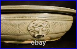 Chinese Large Tang Dynasty Yue Kiln Double Fish Bowl Diameter In 31 cm
