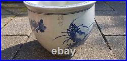 Chinese Ming Dynasty Large BlueWhite Bowl Jardinièr Plant pot