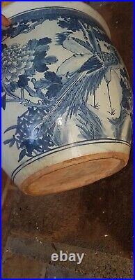 Chinese Ming Dynasty Large BlueWhite Bowl Jardinièr Plant pot