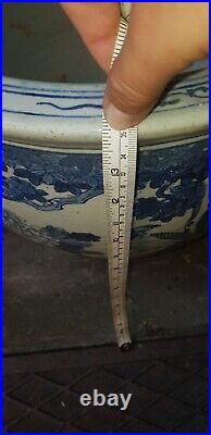 Chinese Ming Dynasty Large BlueWhite Bowl Jardinièr Plant pot