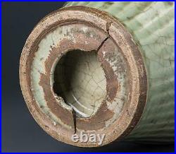 Chinese Old Ming Longquan Celadon Large Vase / H 36.5cm 4.9kg /Bowl Plate Qing