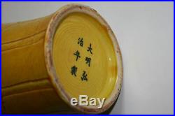 Chinese Porcelain Carving Flowers Pattern Large Vase Marks