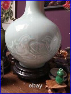 Chinese vase celadon glazed