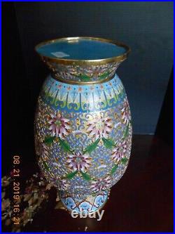 Cloisonne Vase Very Large In Perfect Condition