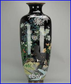 Extremely Large Antique JApanese 19th Colorfull CLoisonne VAse Japan
