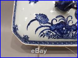 Good Large Chinese 18th C Porcelain Blue & White Tureen LID / Cover