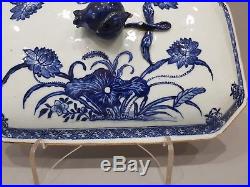 Good Large Chinese 18th C Porcelain Blue & White Tureen LID / Cover